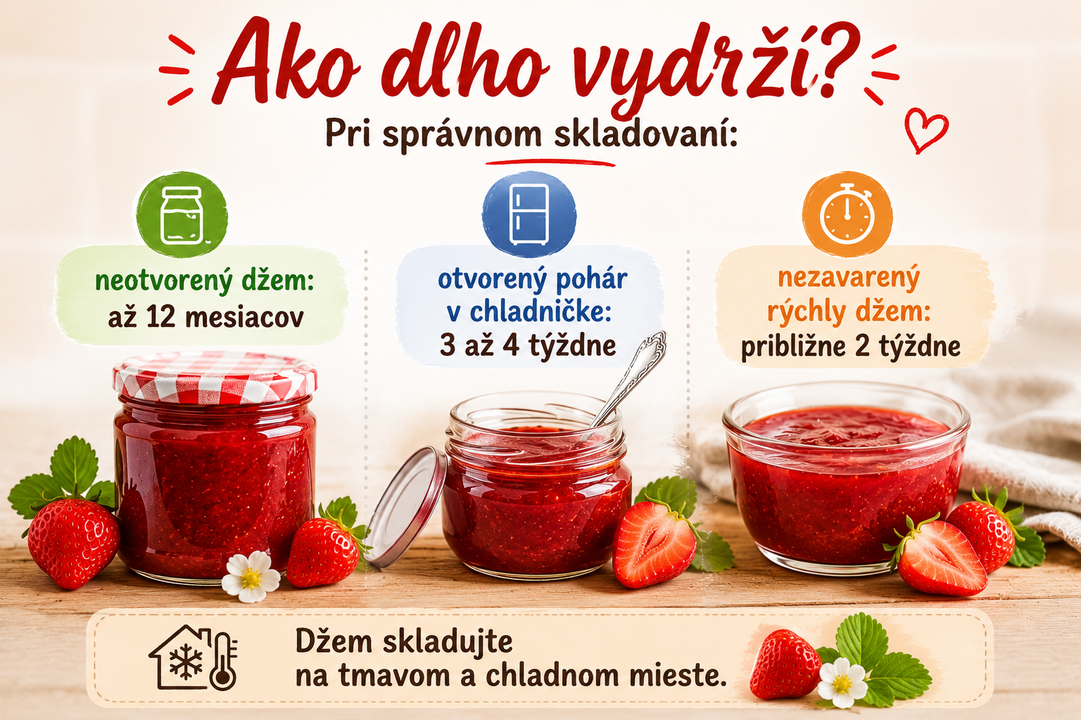 Ako dlho vydrží džem?